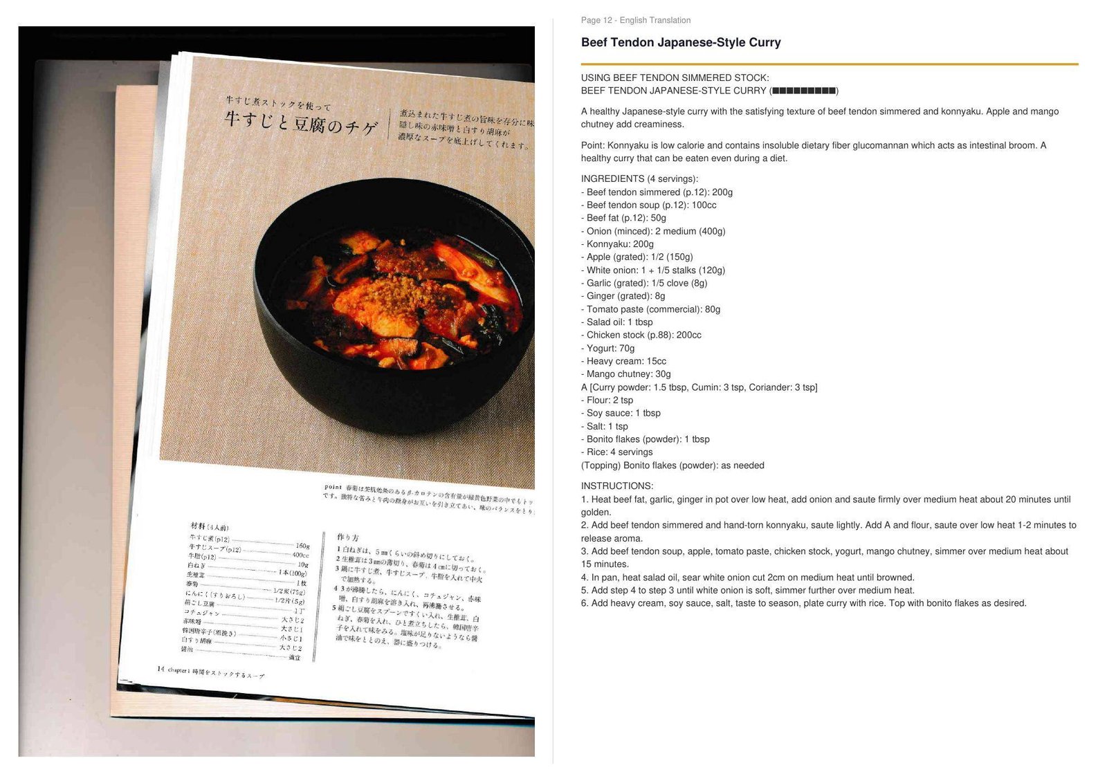Recipe page